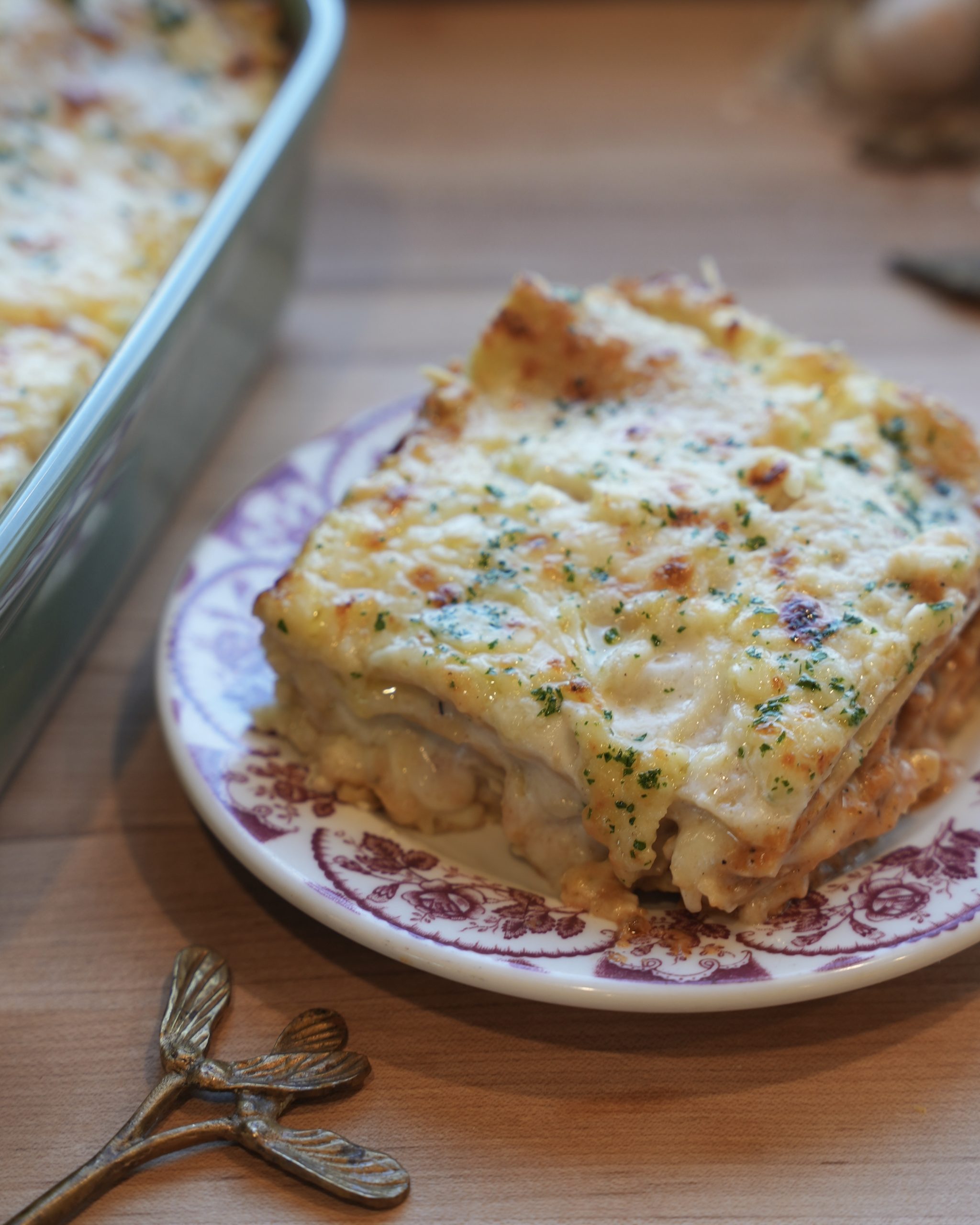 Creamy Bechamel Chicken Lasagna - Mariyum